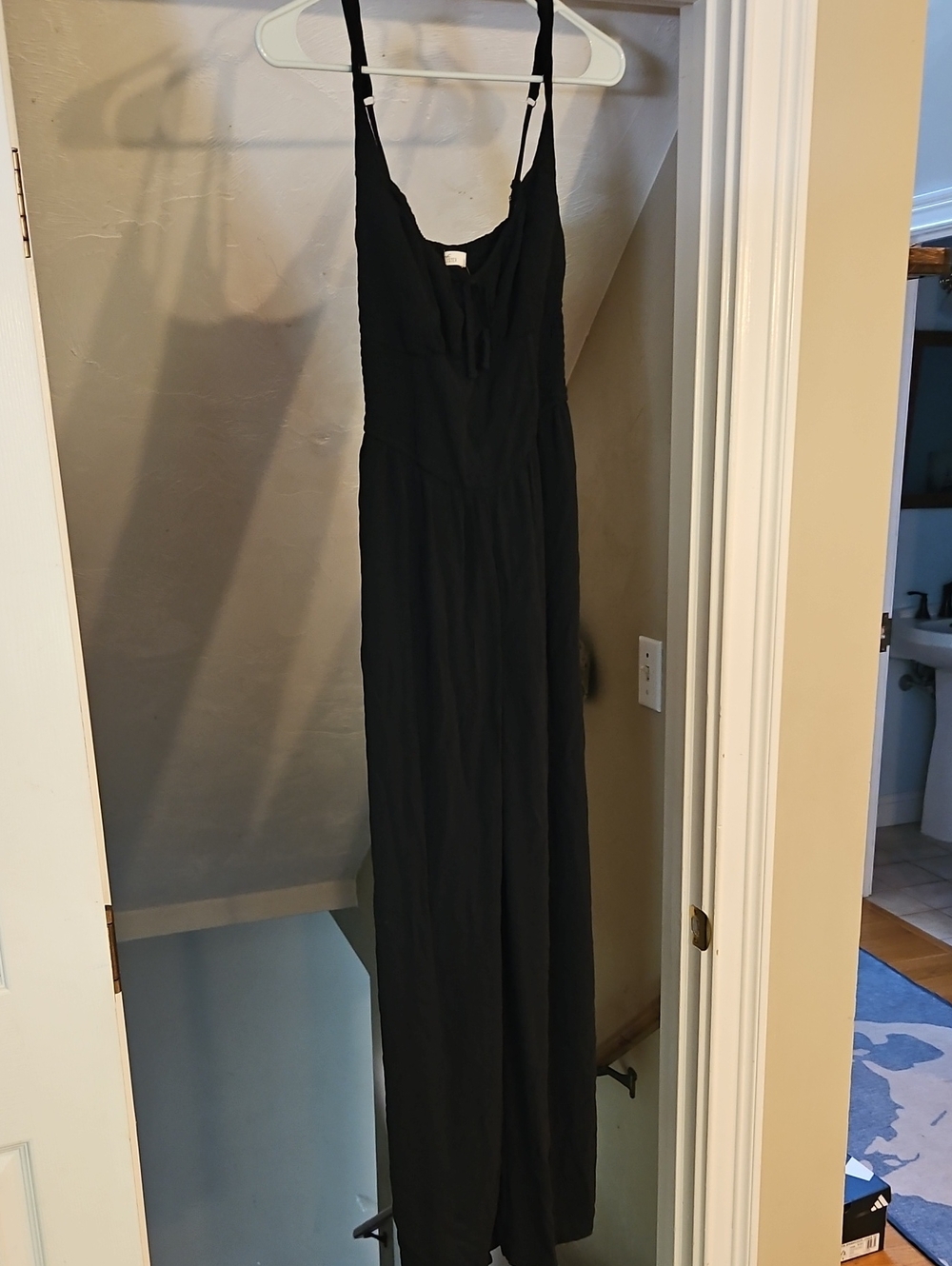 Hollister Black Sleeveless Jumpsuit with Adjustable Straps